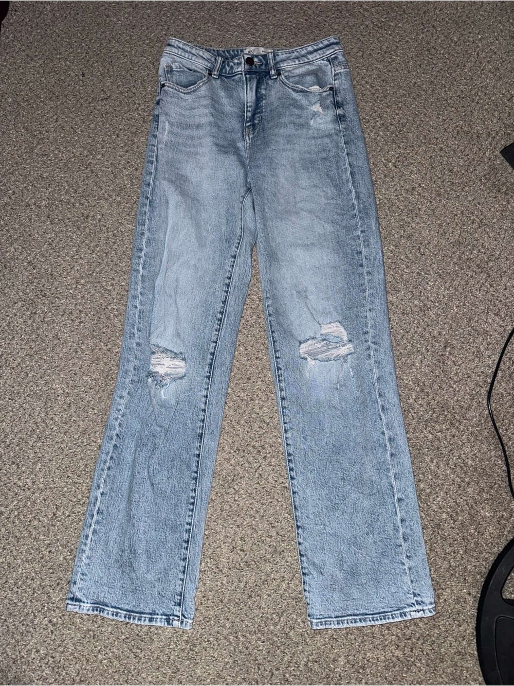 BKE buckle Light Wash High-Rise Straight Leg Jeans - Light Blue - Picture 7 of 14